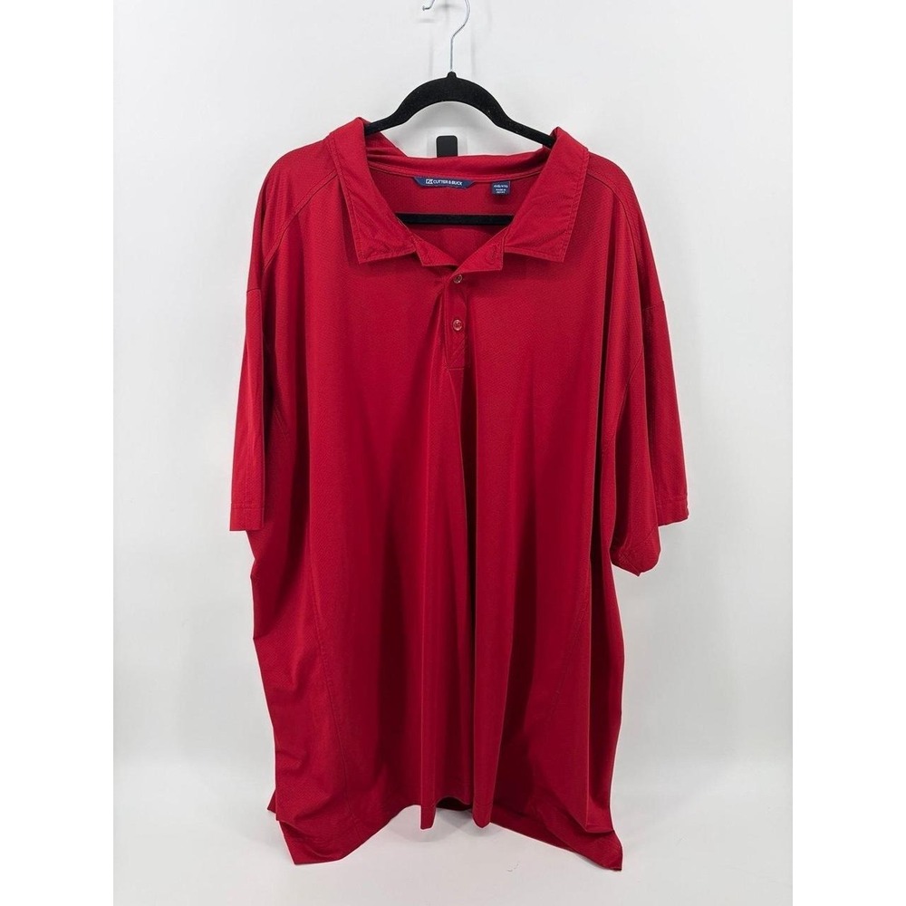 Cutter & Buck, Red Polo Shirt, Drytec 50 UPF+, Men's Size 4XB/4TG‎